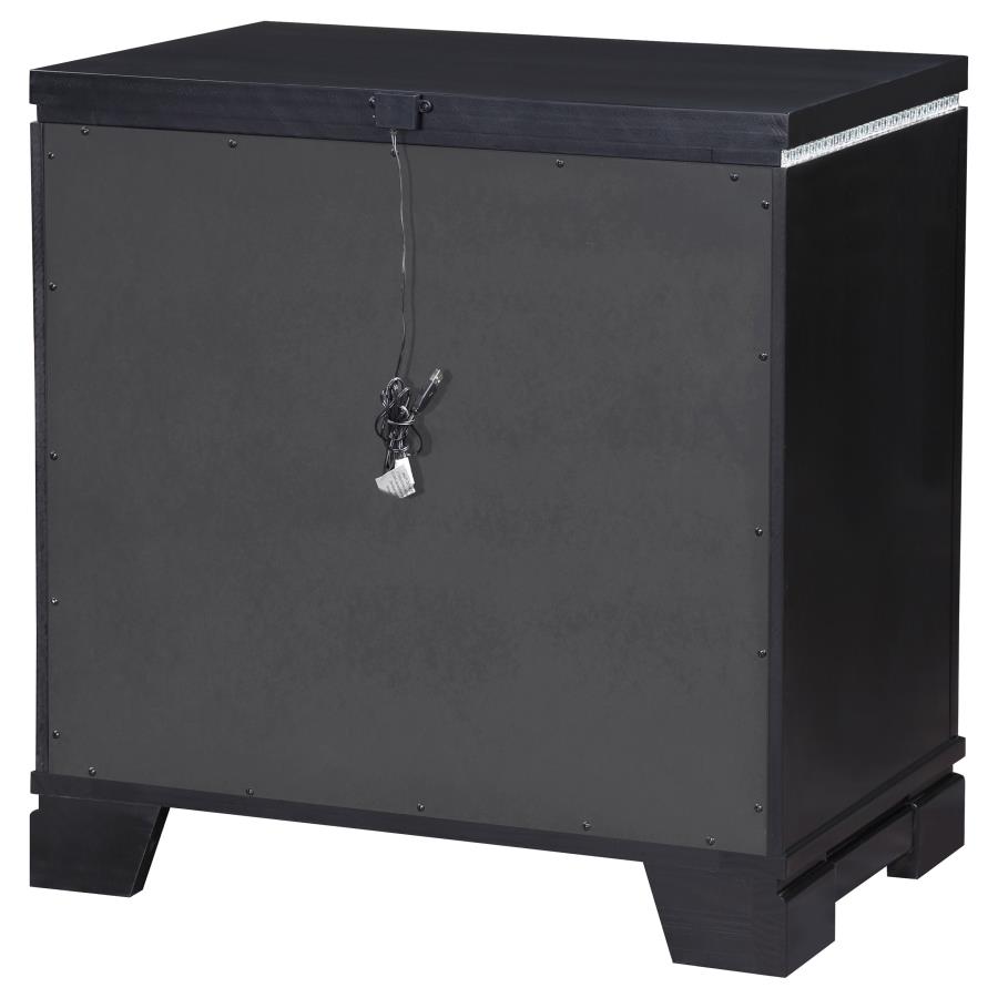 (image for) Cappola 2-drawer Nightstand Black