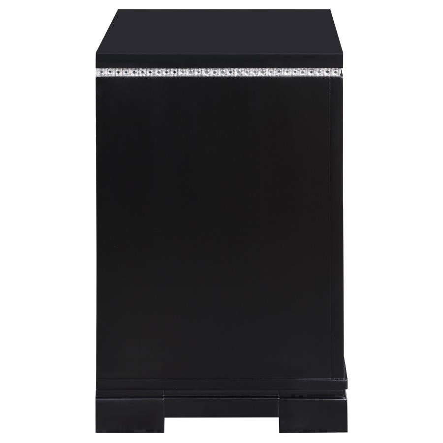 (image for) Cappola 2-drawer Nightstand Black