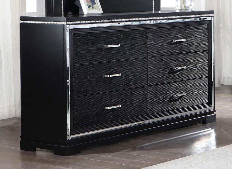 (image for) Cappola 6-drawer Dresser Black