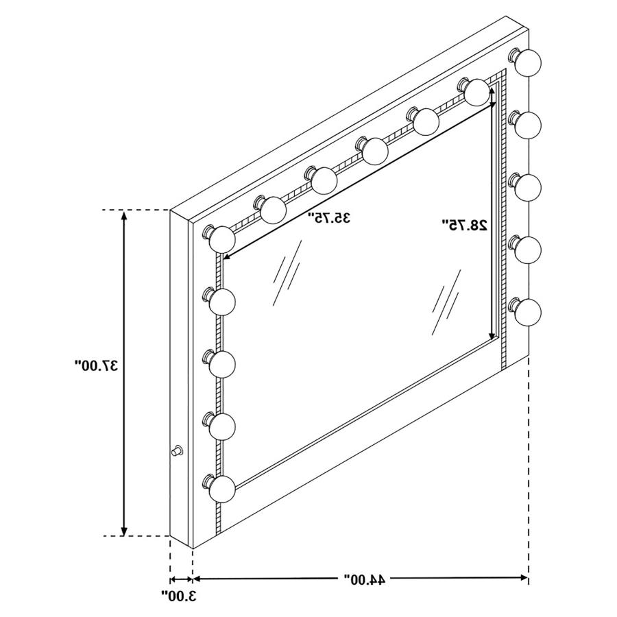 (image for) Cappola Dresser Mirror Black