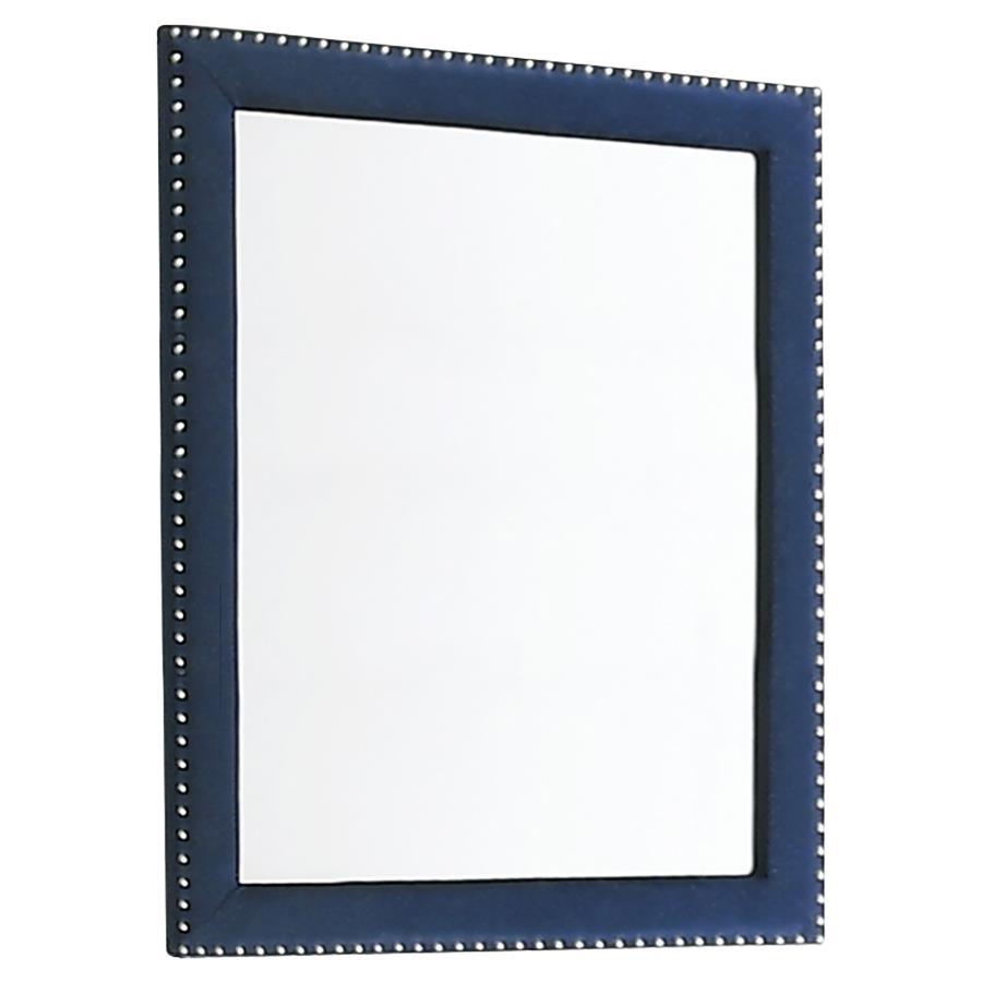 (image for) Melody Upholstered Dresser Mirror Pacific Blue