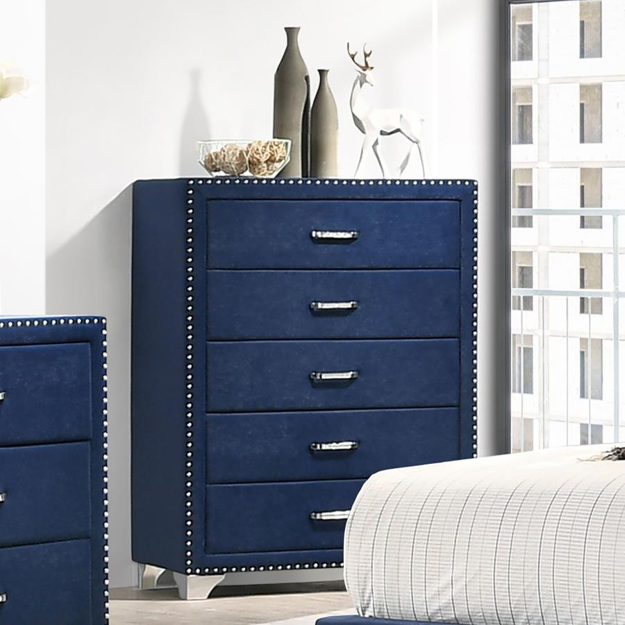 (image for) Melody 5-drawer Bedroom Chest Pacific Blue