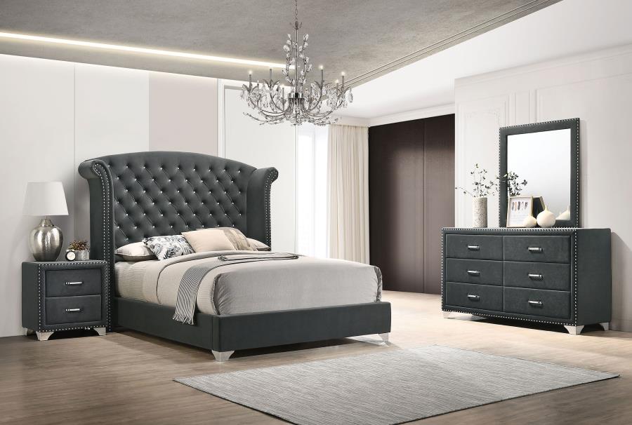 (image for) Melody 4-piece California King Bedroom Set Grey