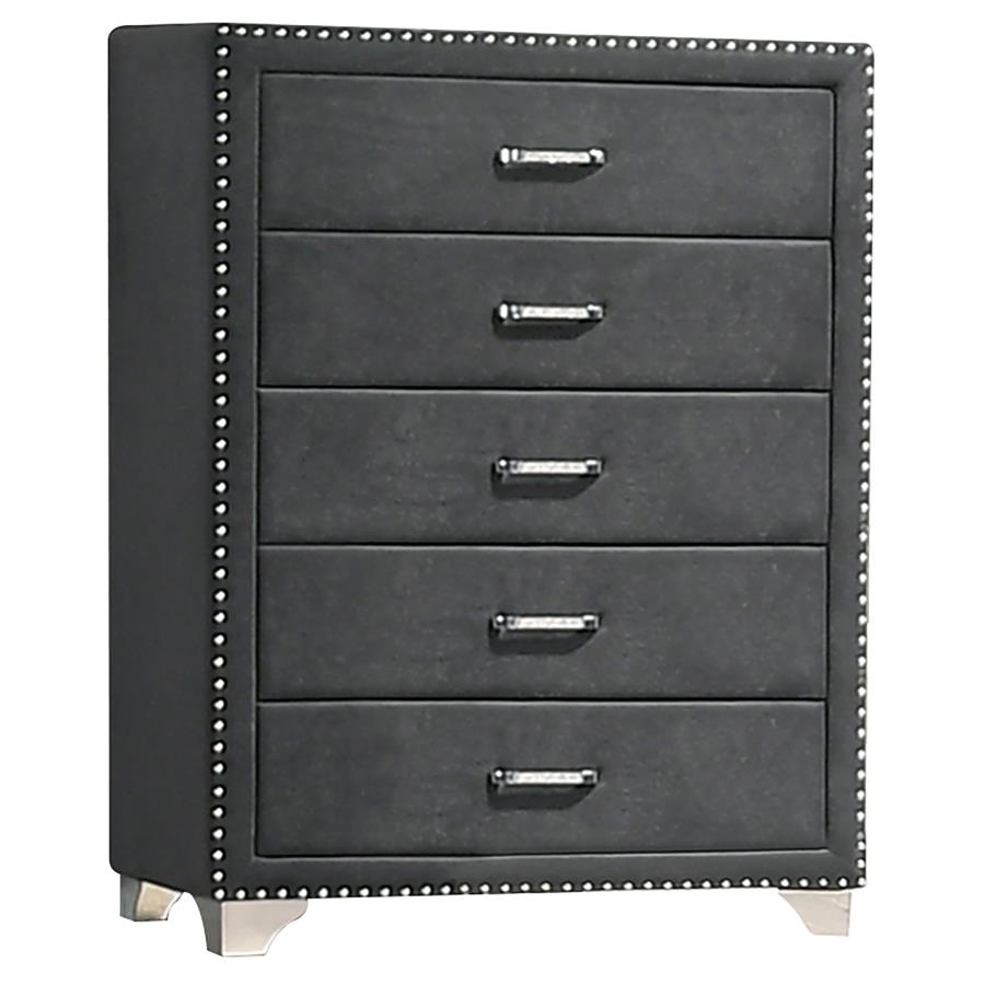 (image for) Melody 5-drawer Bedroom Chest Grey