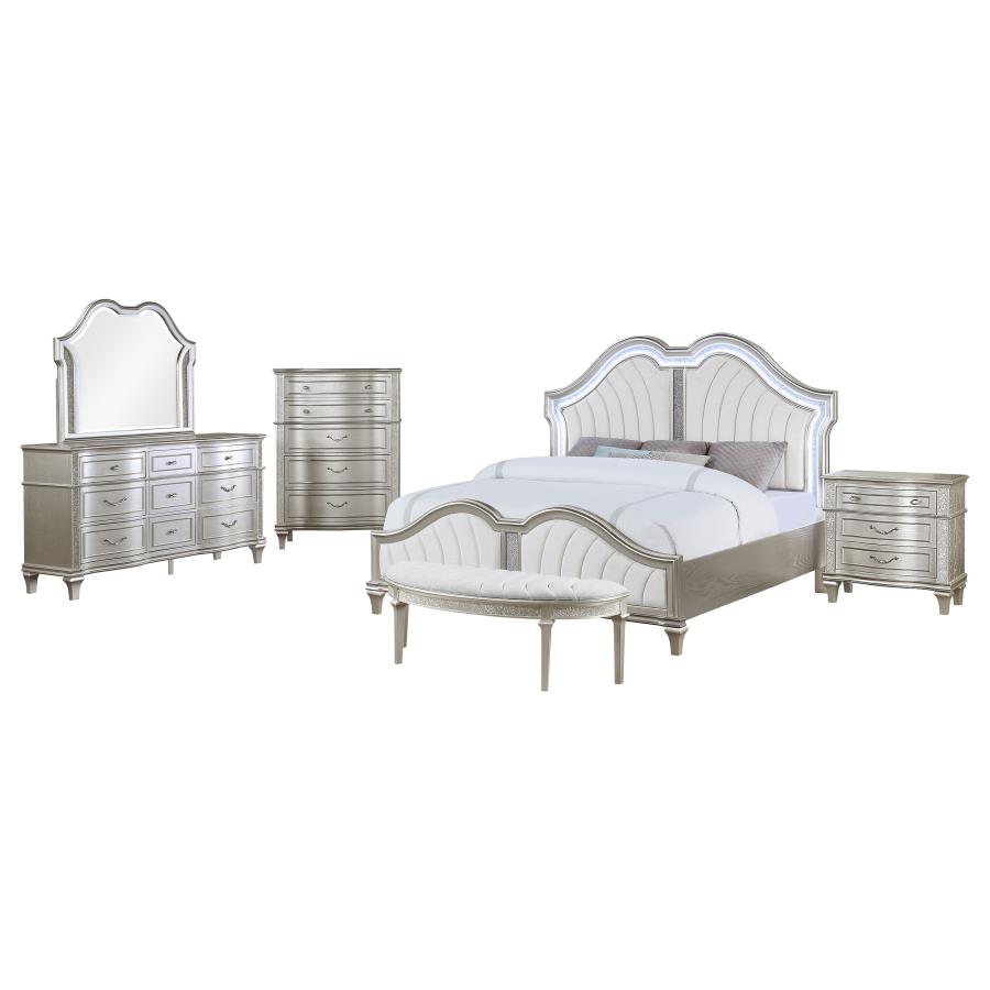 (image for) Evangeline 5-piece California King Bedroom Set Silver Oak