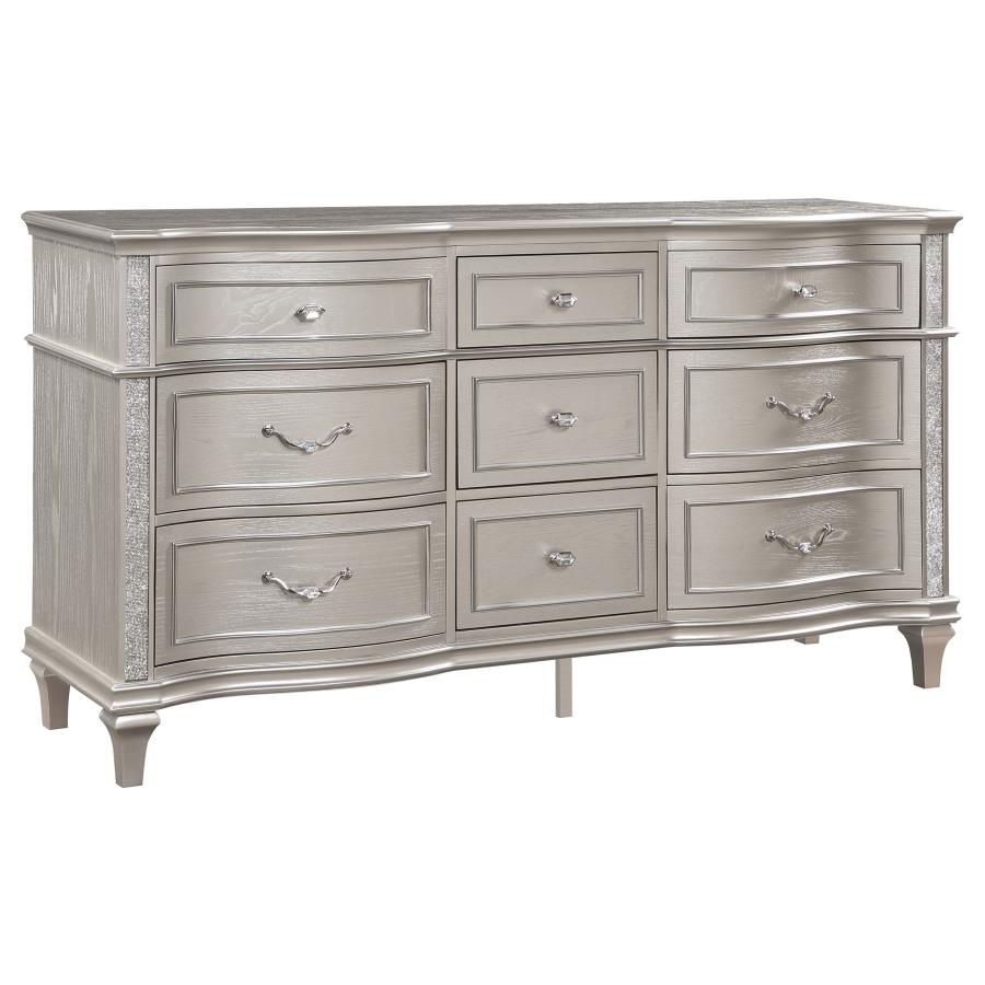 (image for) Evangeline 9-drawer Dresser Silver Oak