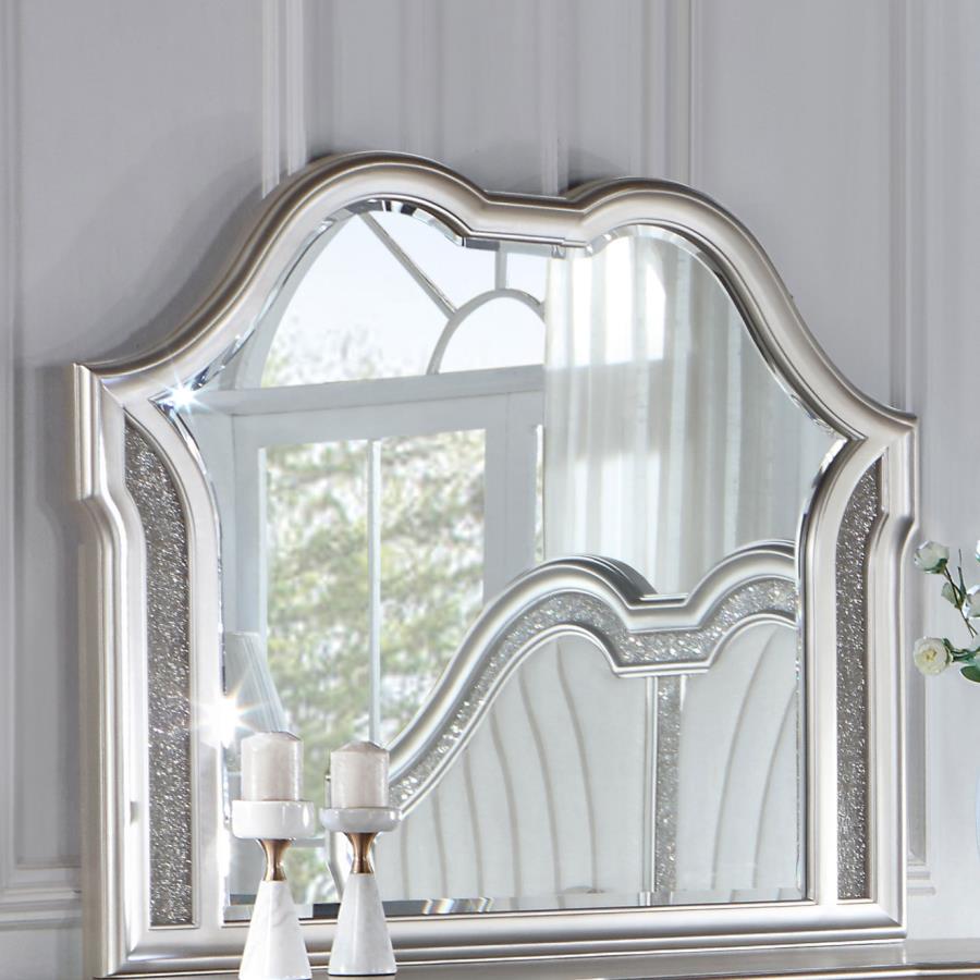 (image for) Evangeline Dresser Mirror Silver Oak