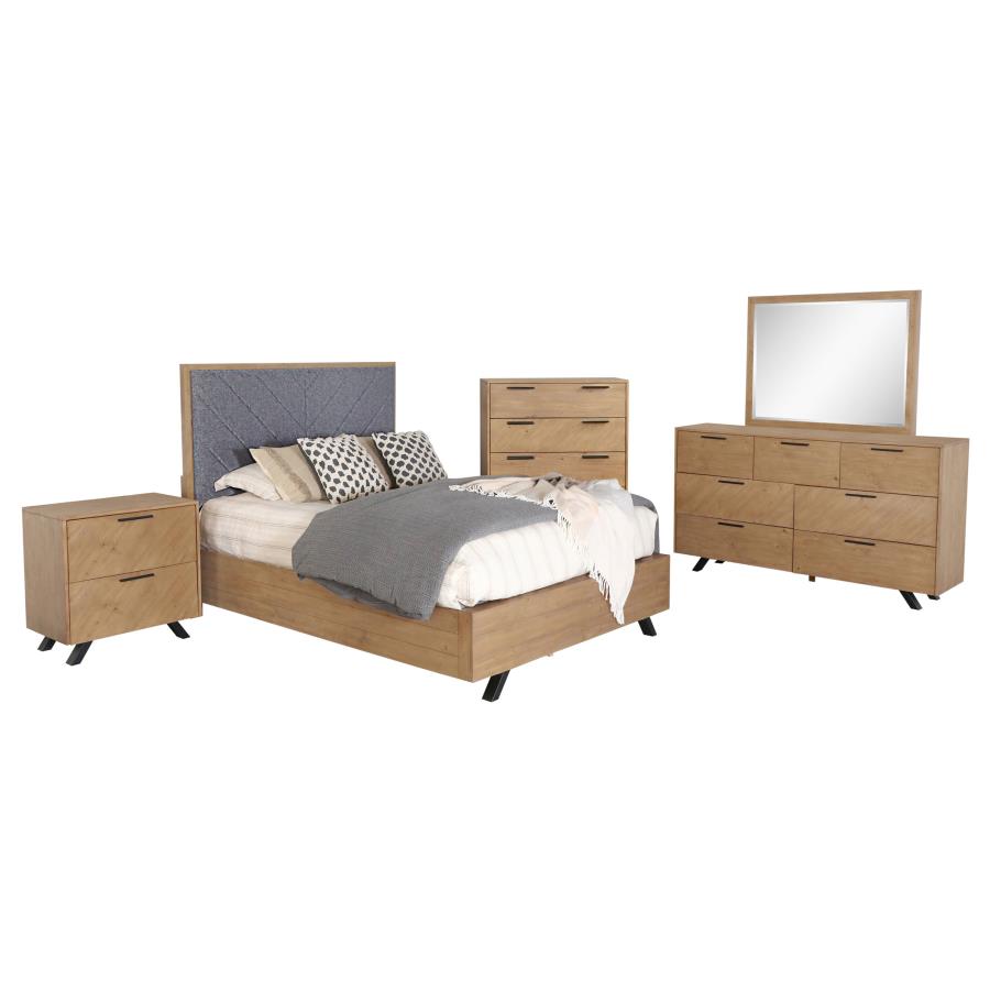 (image for) Taylor 5-piece Queen Bedroom Set Light Honey Brown