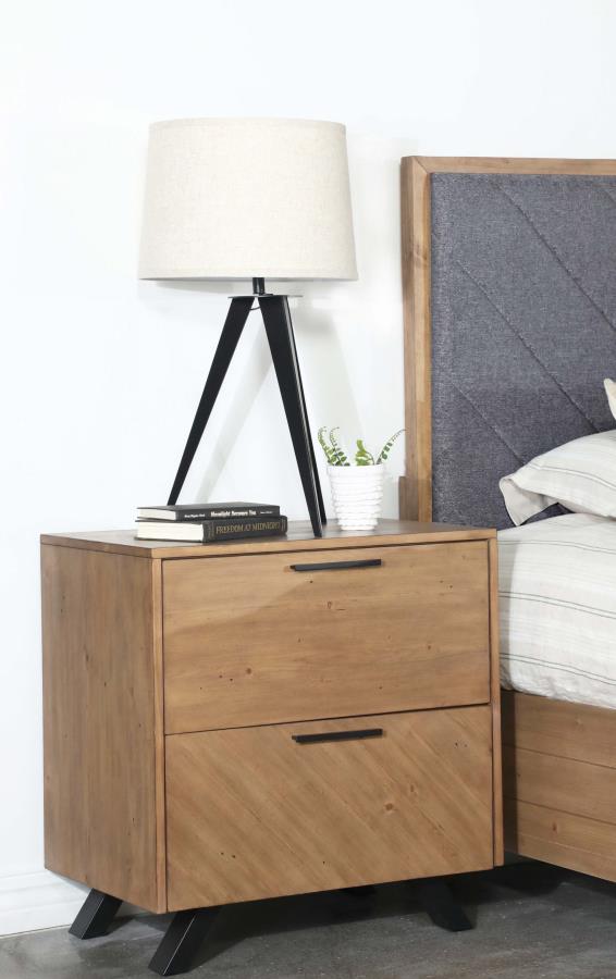 (image for) Taylor 2-drawer Nightstand Light Honey Brown