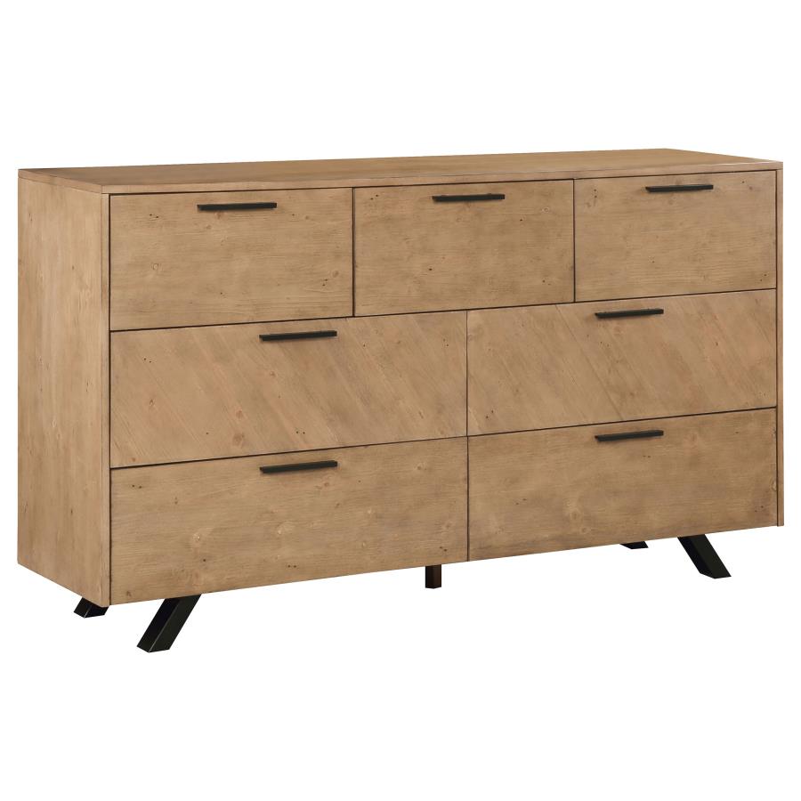 (image for) Taylor 7-drawer Dresser Light Honey Brown