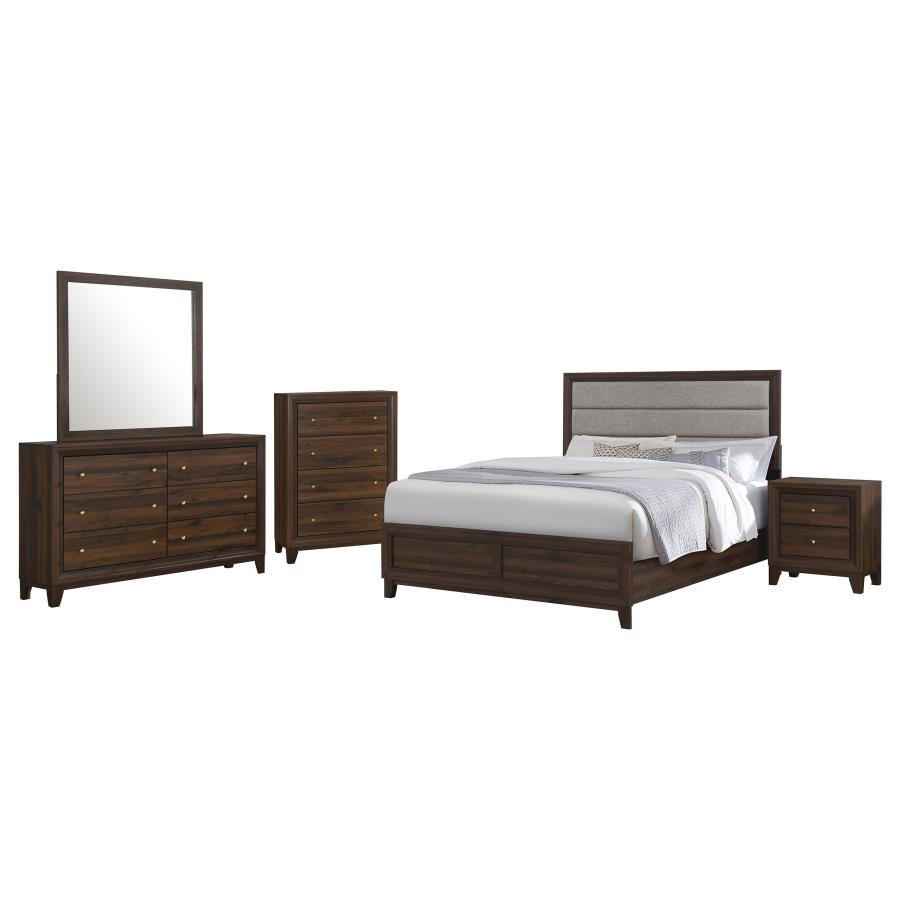 (image for) Welsley 5-piece Eastern King Bedroom Set Walnut