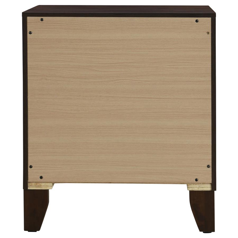 (image for) Welsley 2-drawer Nightstand Bedside Table Walnut