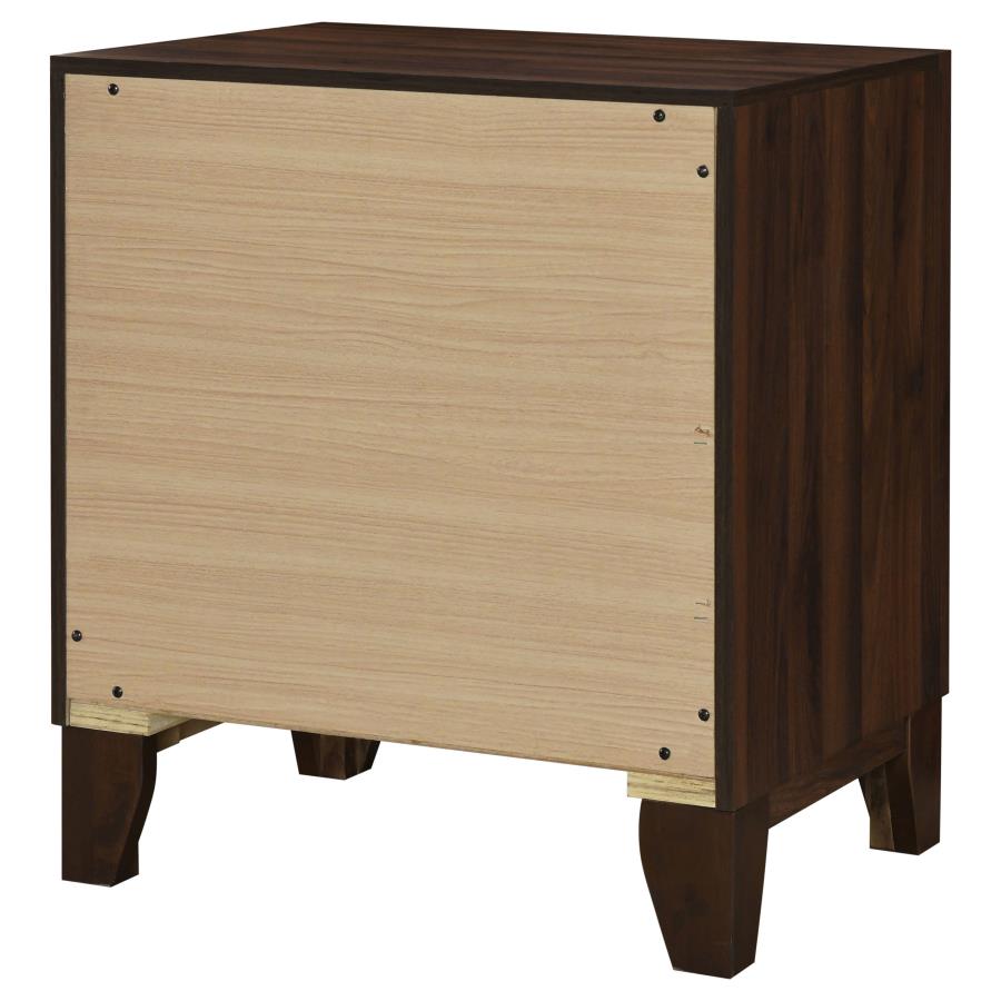 (image for) Welsley 2-drawer Nightstand Bedside Table Walnut