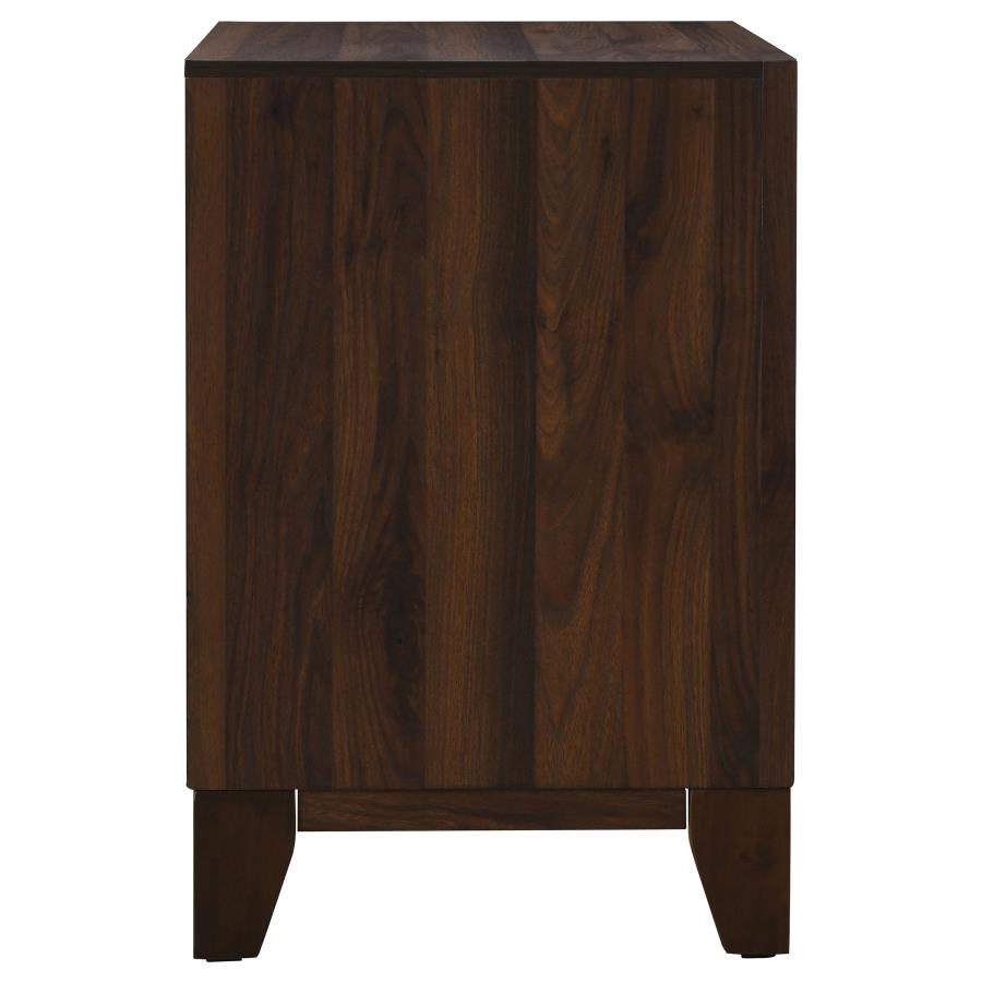 (image for) Welsley 2-drawer Nightstand Bedside Table Walnut