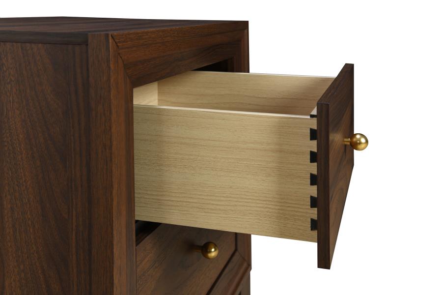 (image for) Welsley 2-drawer Nightstand Bedside Table Walnut