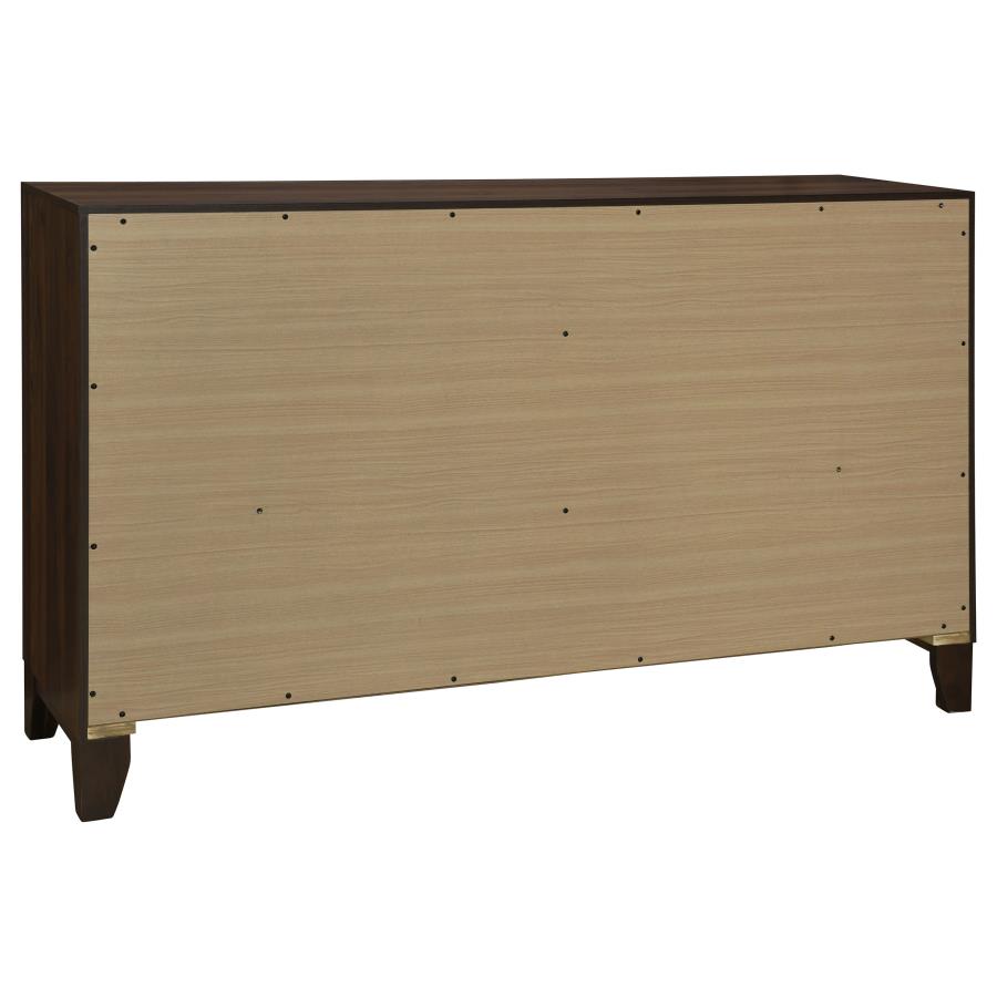 (image for) Welsley 6-drawer Dresser Cabinet Walnut