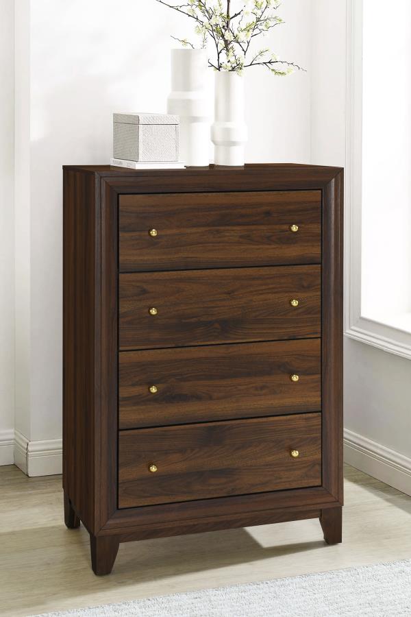 (image for) Welsley 4-drawer Chest of Drawers Walnut