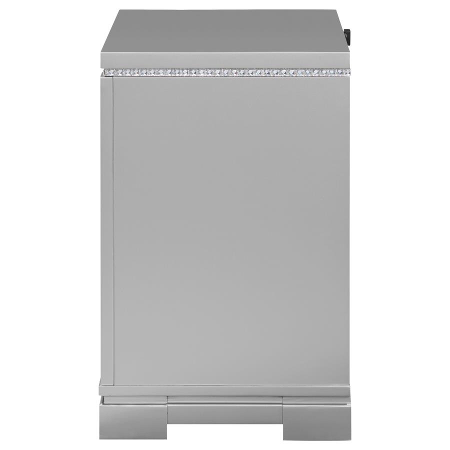 (image for) Eleanor 2-drawer Nightstand Metallic Mercury