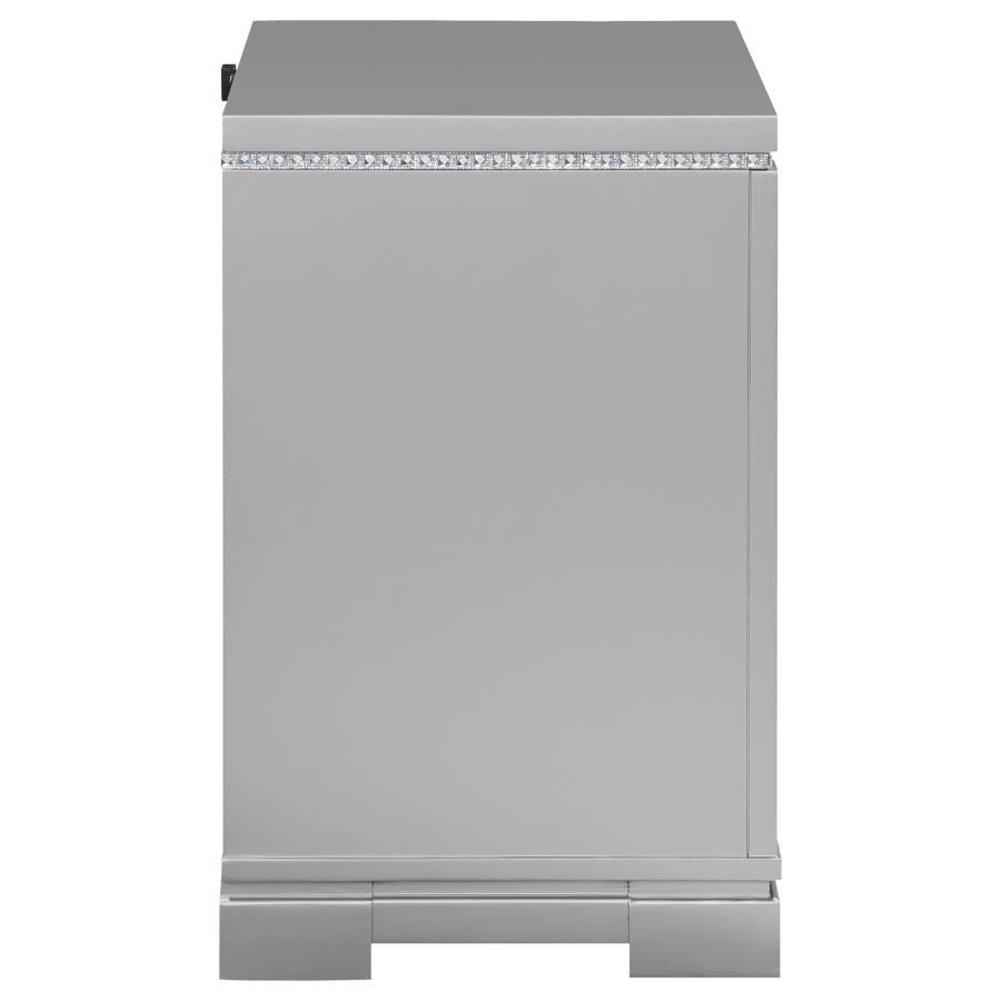 (image for) Eleanor 2-drawer Nightstand Metallic Mercury