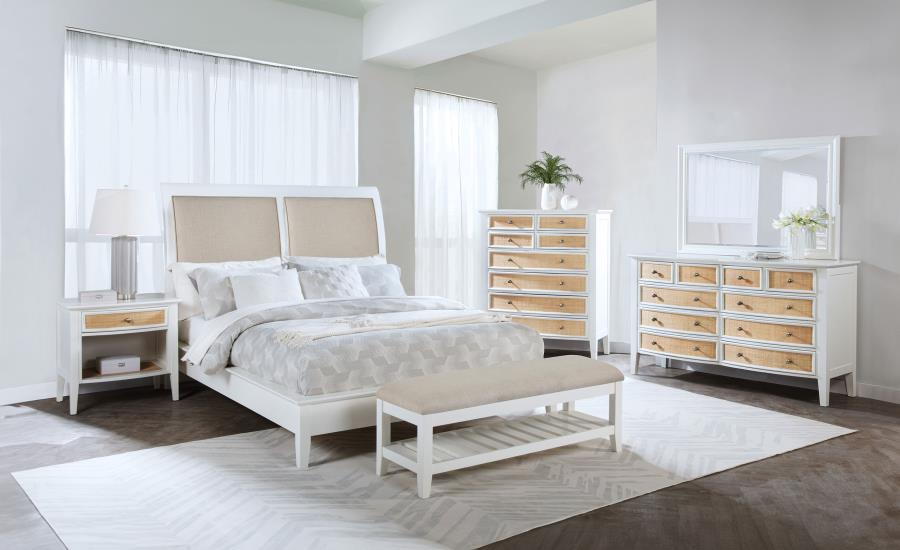 (image for) Bexhill 5-piece Eastern King Bedroom Set White - Click Image to Close