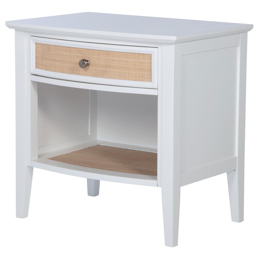 (image for) Bexhill 1-drawer Nightstand Bedside Table White