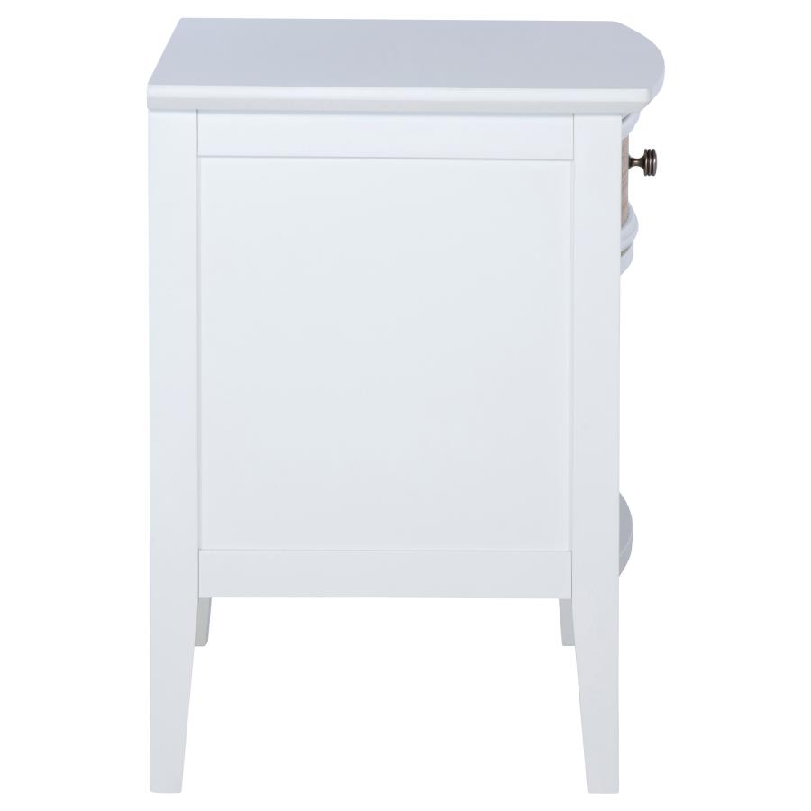 (image for) Bexhill 1-drawer Nightstand Bedside Table White