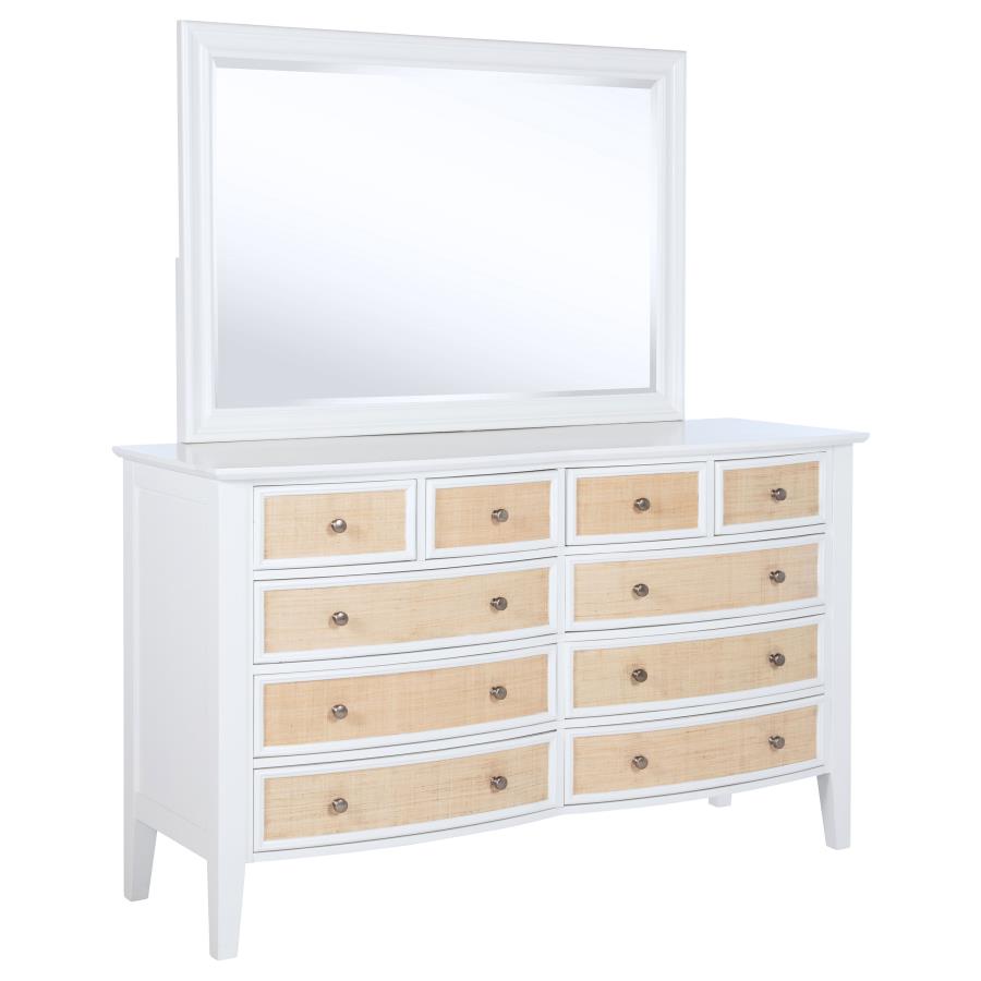 (image for) Bexhill 10-drawer Dresser and Mirror White