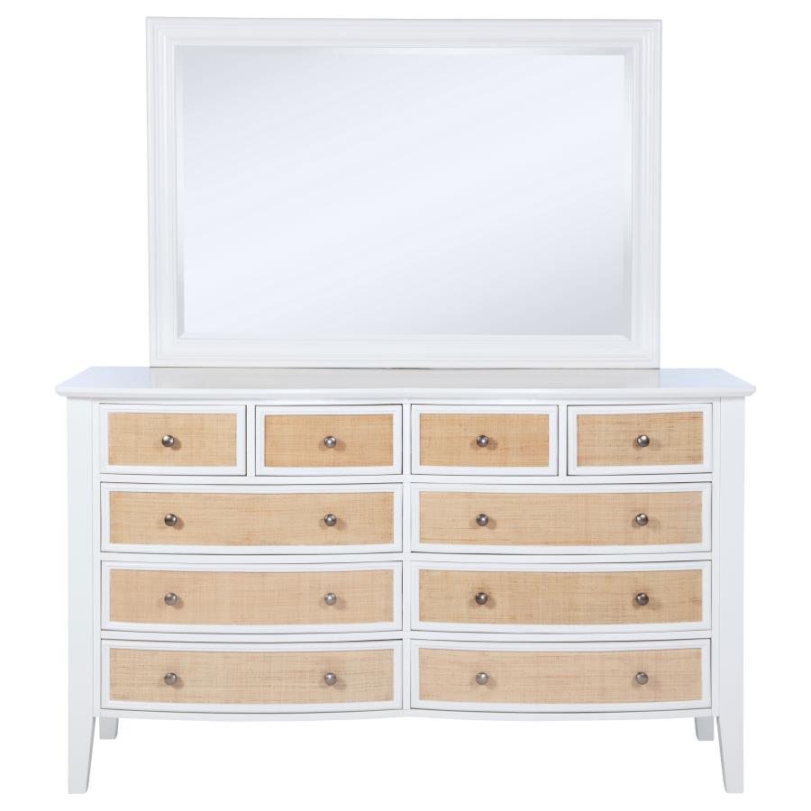 (image for) Bexhill 10-drawer Dresser and Mirror White