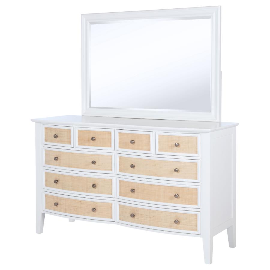 (image for) Bexhill 10-drawer Dresser and Mirror White