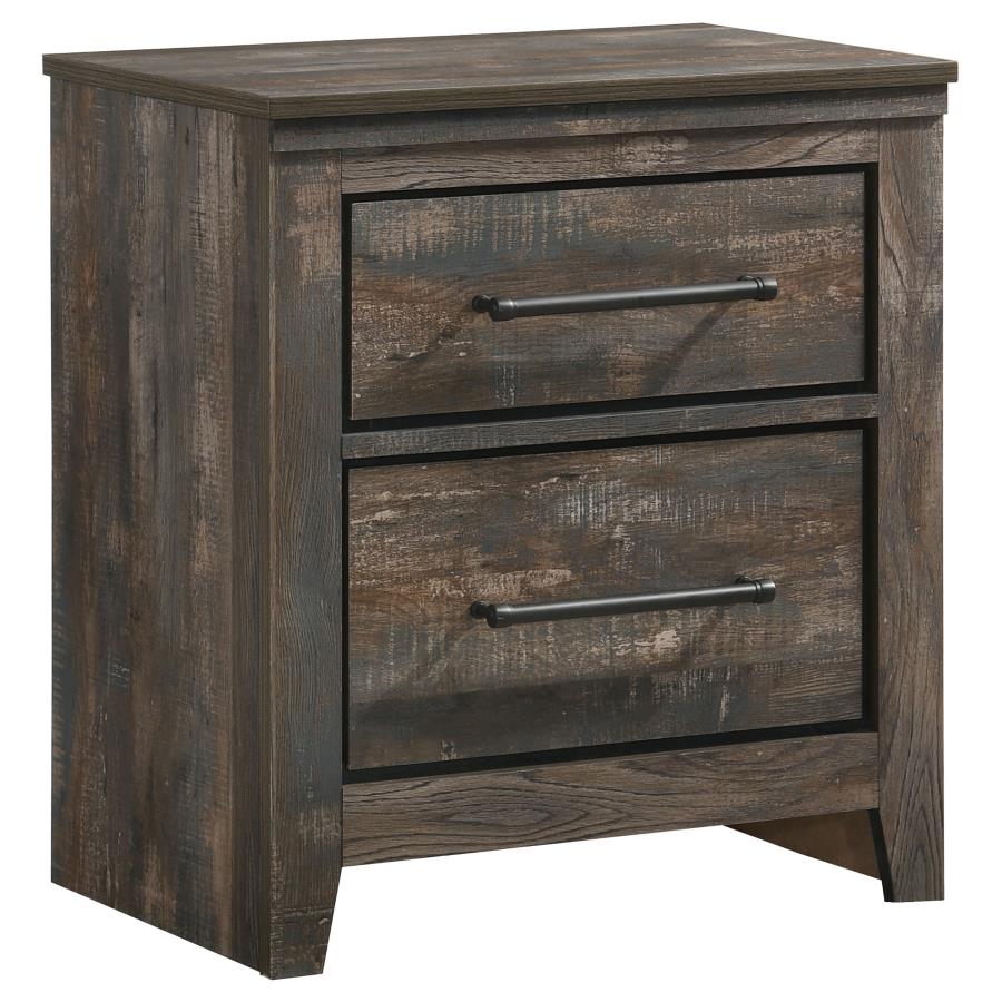 (image for) Ridgedale 2-drawer Nightstand Weathered Brown