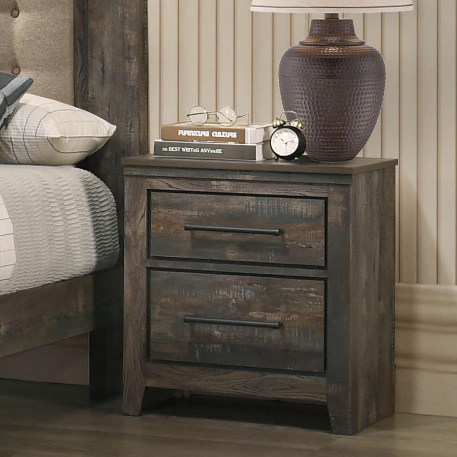 (image for) Ridgedale 2-drawer Nightstand Weathered Brown