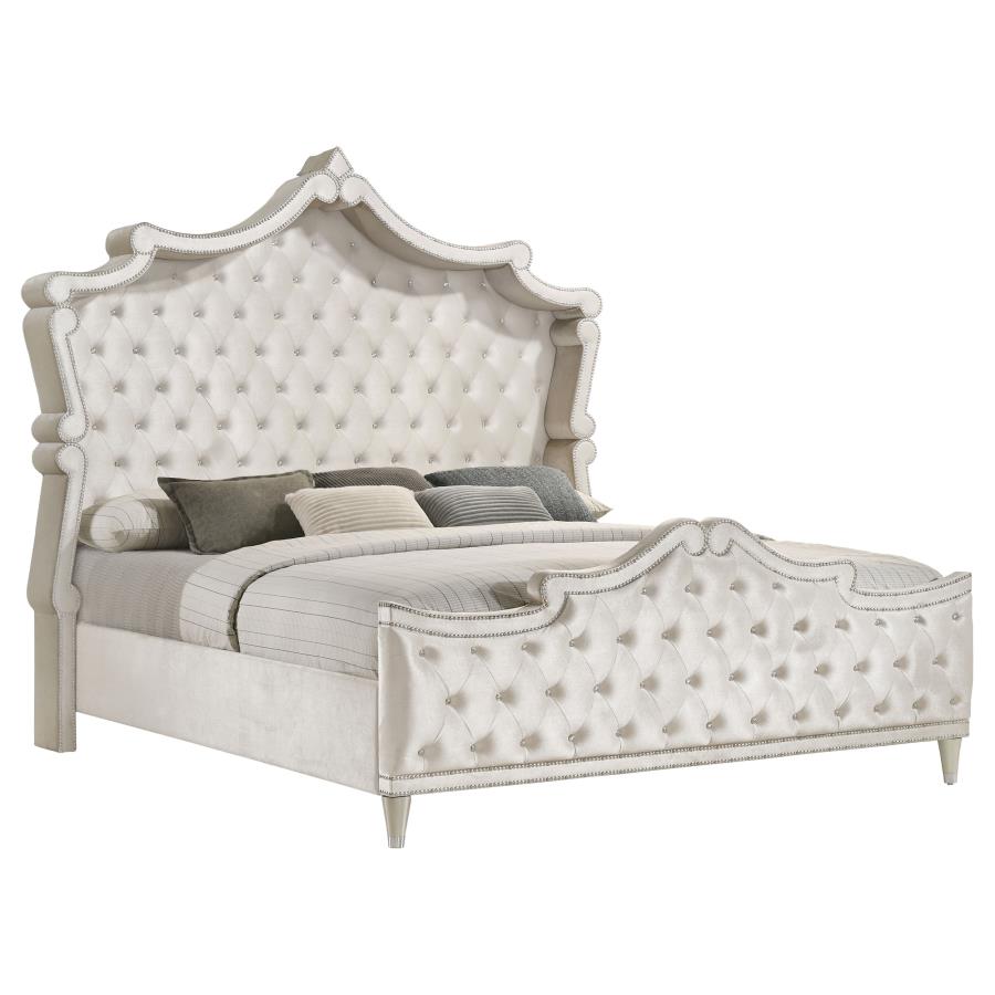 (image for) Antonella 4-piece Eastern King Bedroom Set Ivory 