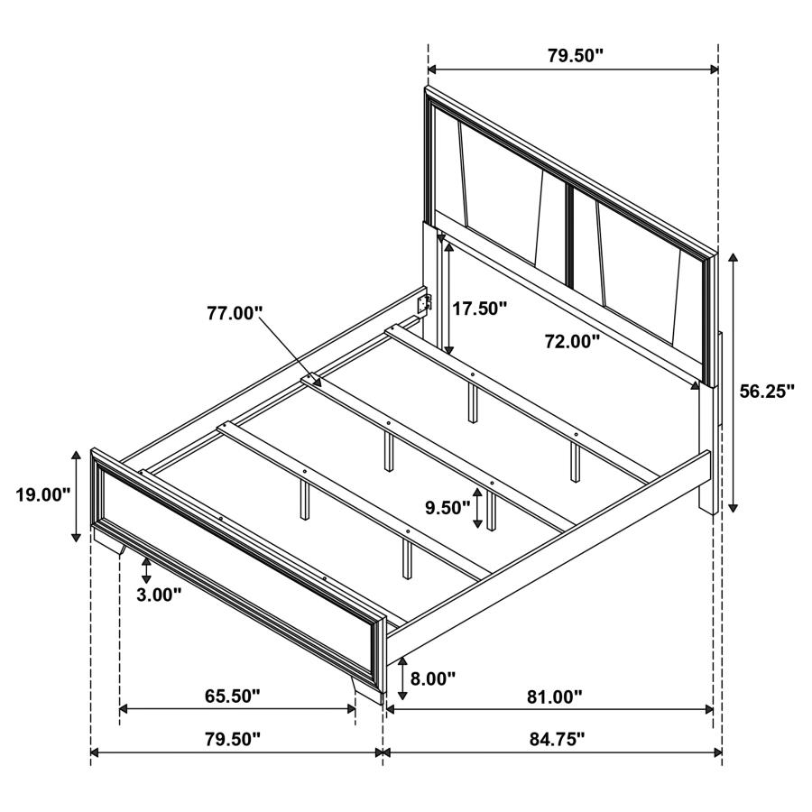 (image for) Janine 4-piece Eastern King Bedroom Set Grey