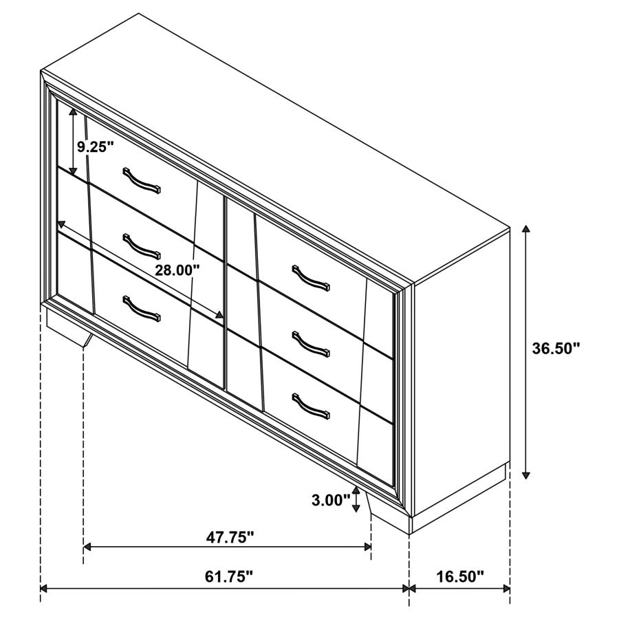 (image for) Janine 4-piece Eastern King Bedroom Set Grey