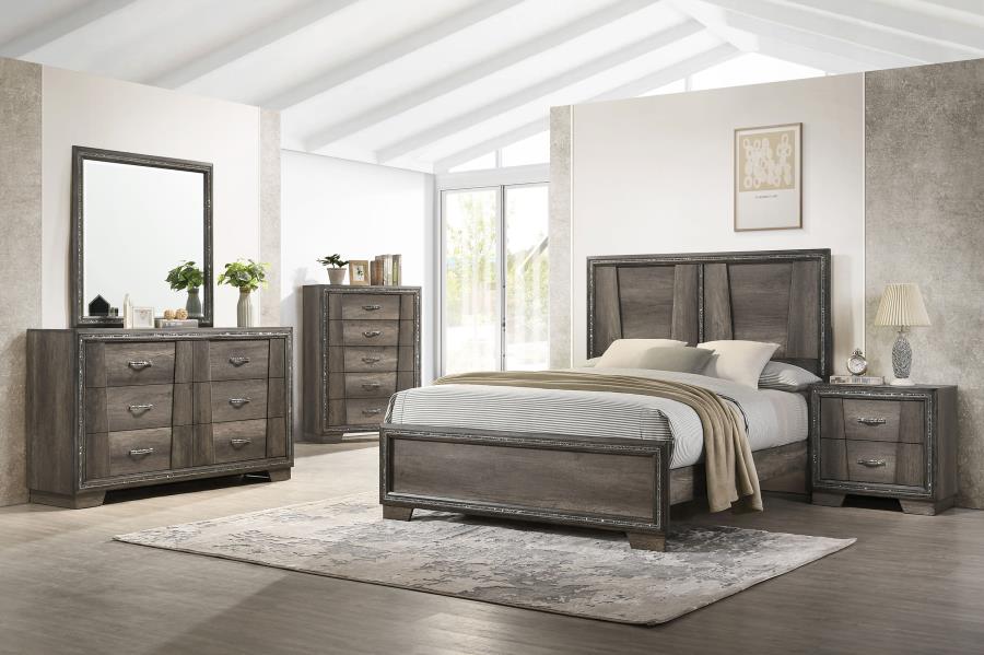 (image for) Janine 5-piece Eastern King Bedroom Set Grey