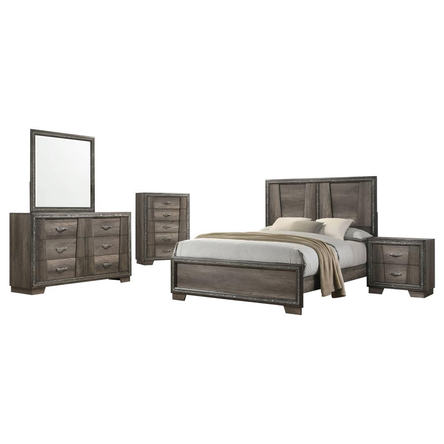 (image for) Janine 5-piece Eastern King Bedroom Set Grey