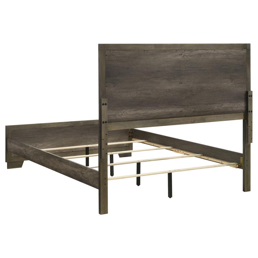 (image for) Janine Wood Eastern King Panel Bed Grey