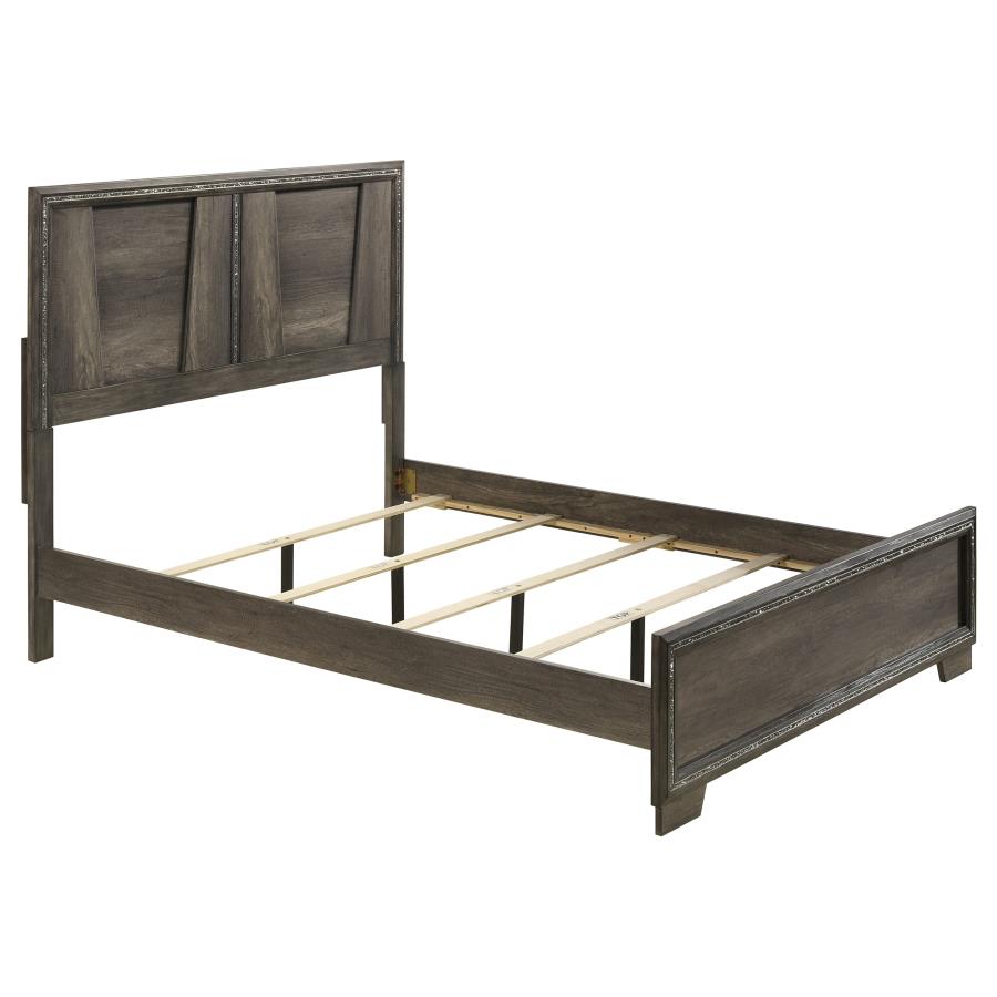 (image for) Janine Wood Queen Panel Bed Grey