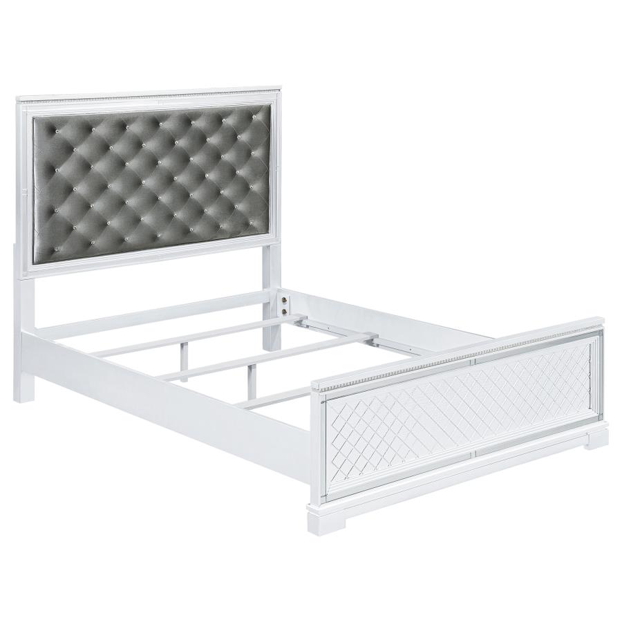 (image for) Eleanor Wood Eastern King Panel Bed White