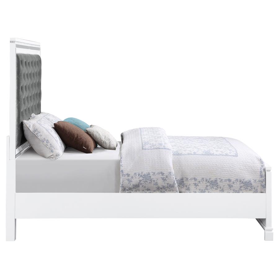 (image for) Eleanor Wood Eastern King Panel Bed White