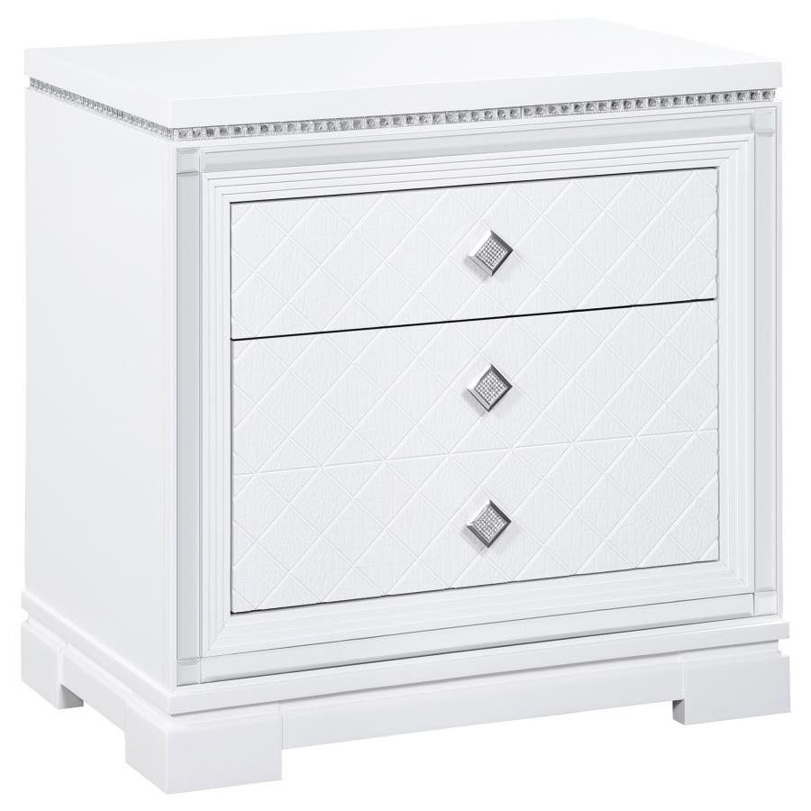 (image for) Eleanor 2-drawer Nightstand White