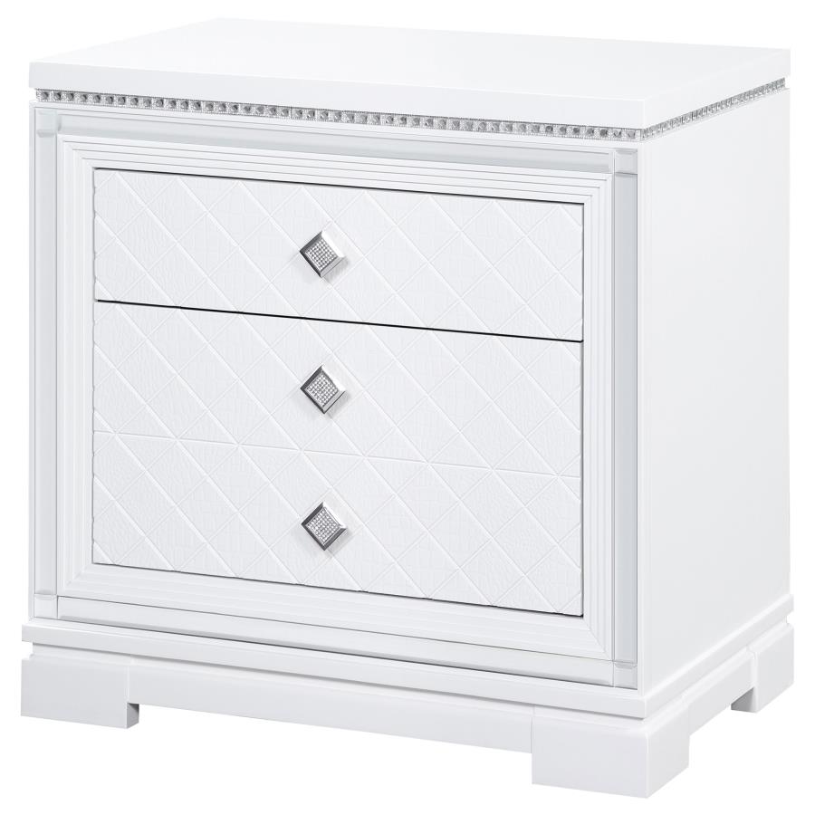 (image for) Eleanor 2-drawer Nightstand White