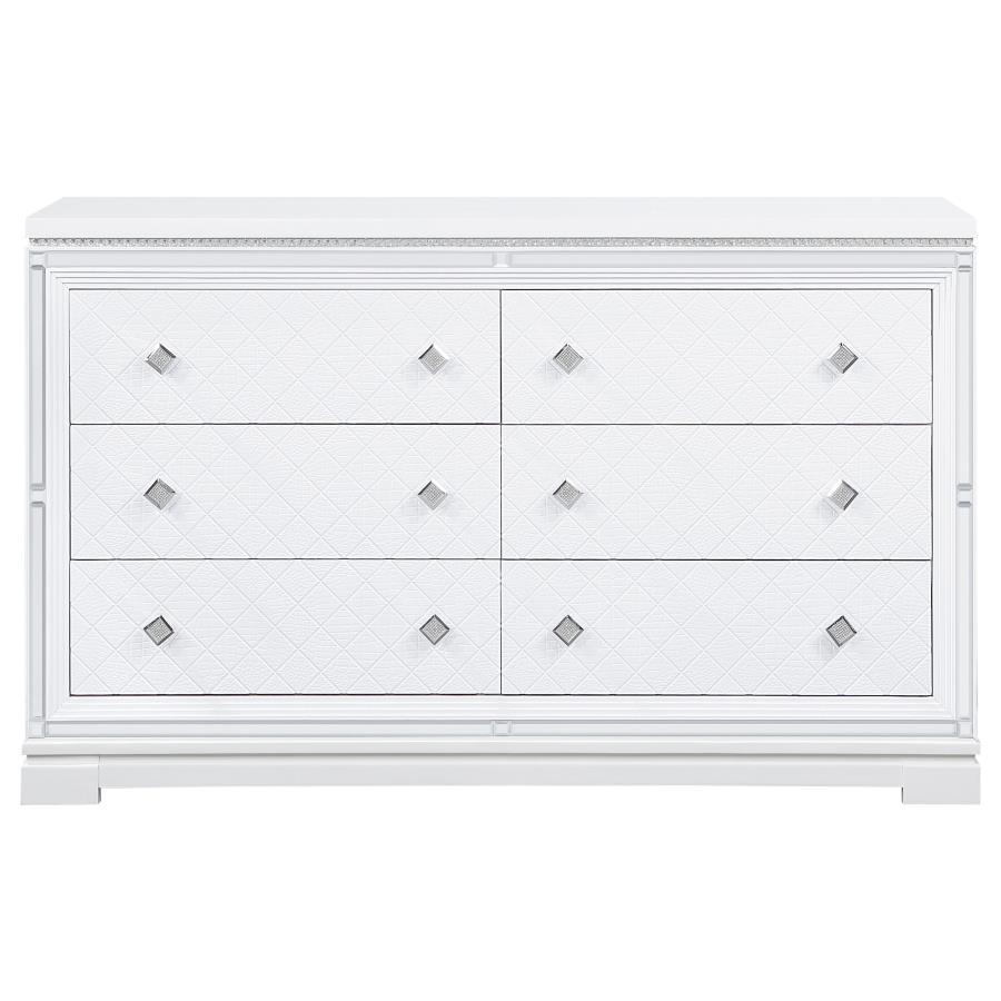 (image for) Eleanor 6-drawer Dresser White