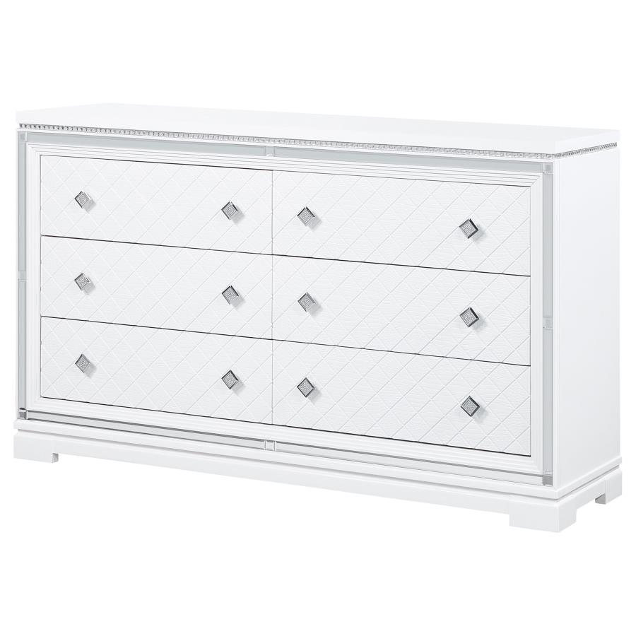 (image for) Eleanor 6-drawer Dresser White