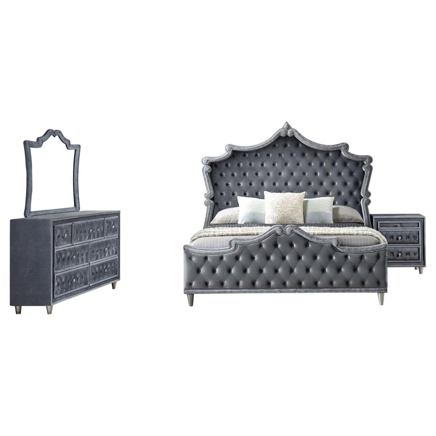 (image for) Antonella 4-piece Queen Bedroom Set Grey