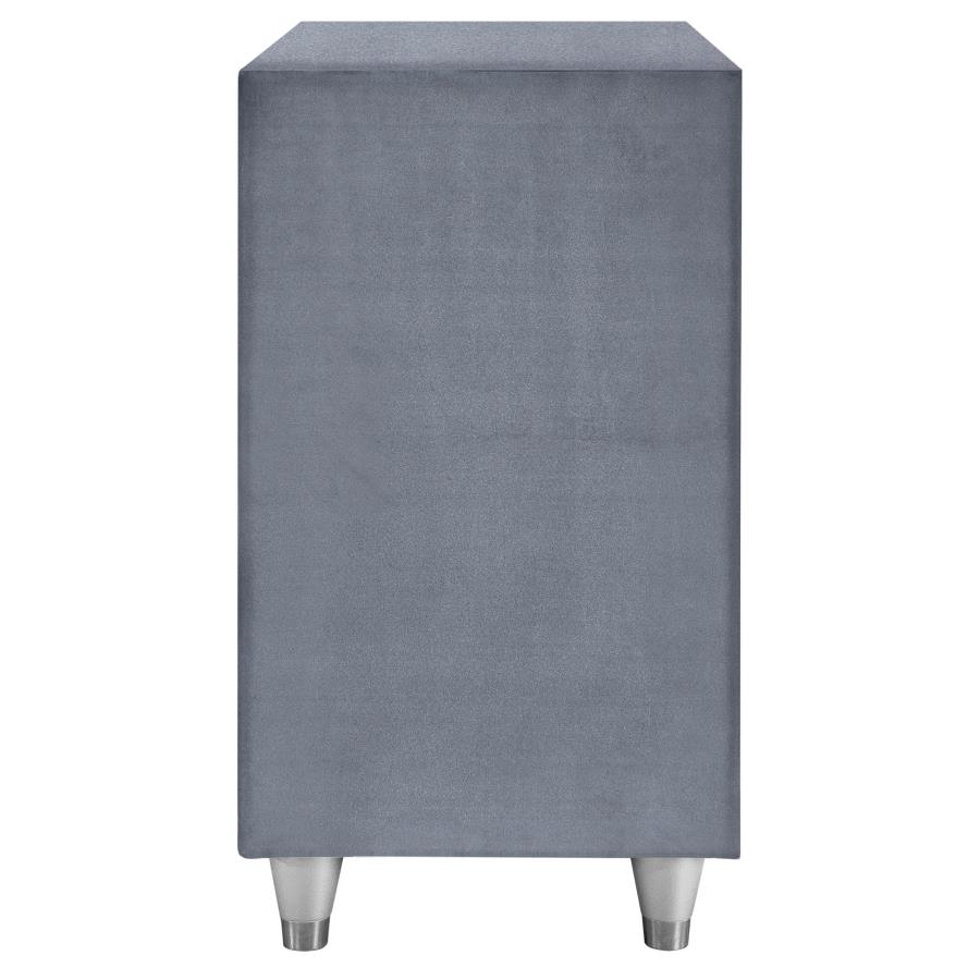 (image for) Antonella Upholstered 3-drawer Nightstand Grey