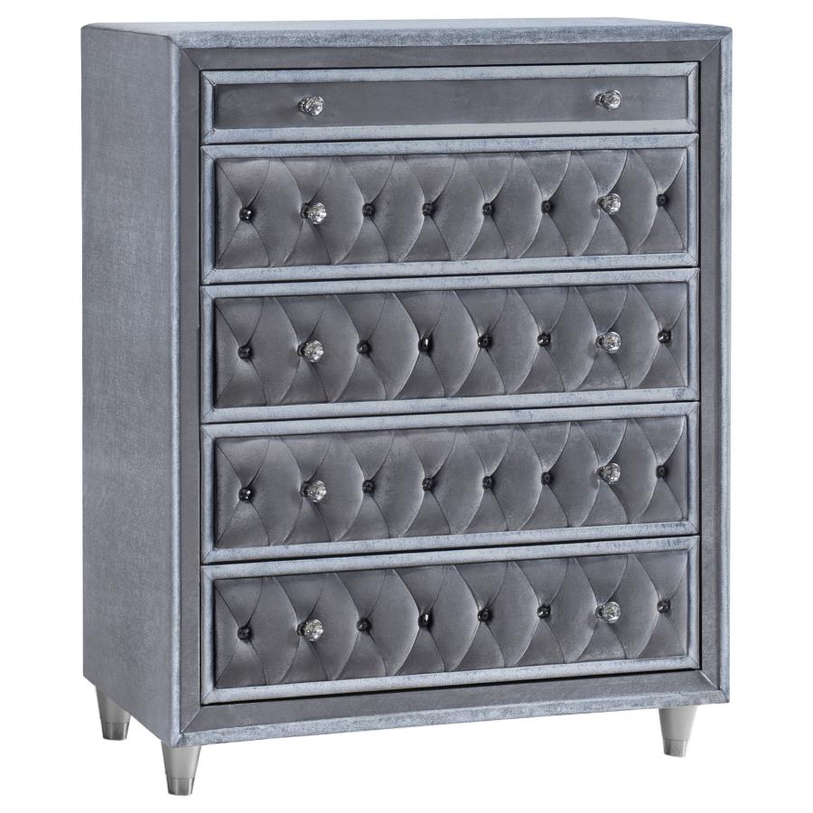 (image for) Antonella 5-drawer Bedroom Chest Grey