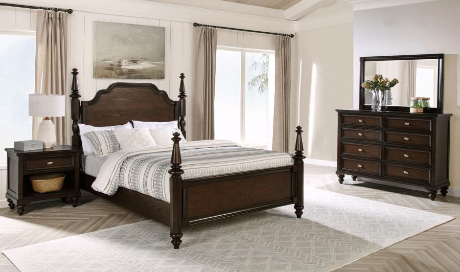 (image for) Andover 4-piece California King Bedroom Set Dark Oak