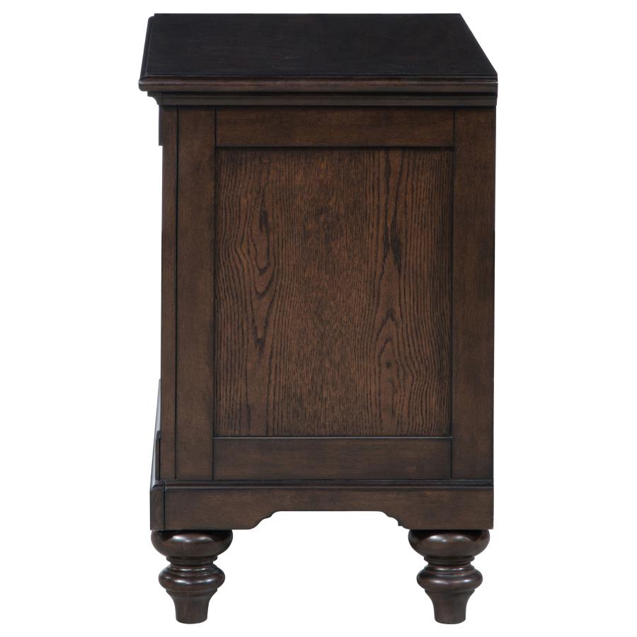 (image for) Andover 1-drawer Nightstand Bedside Table Dark Oak