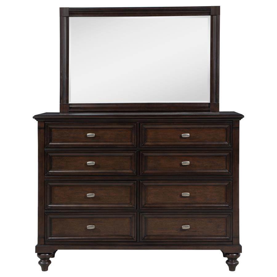 (image for) Andover 8-drawer Dresser and Mirror Dark Oak